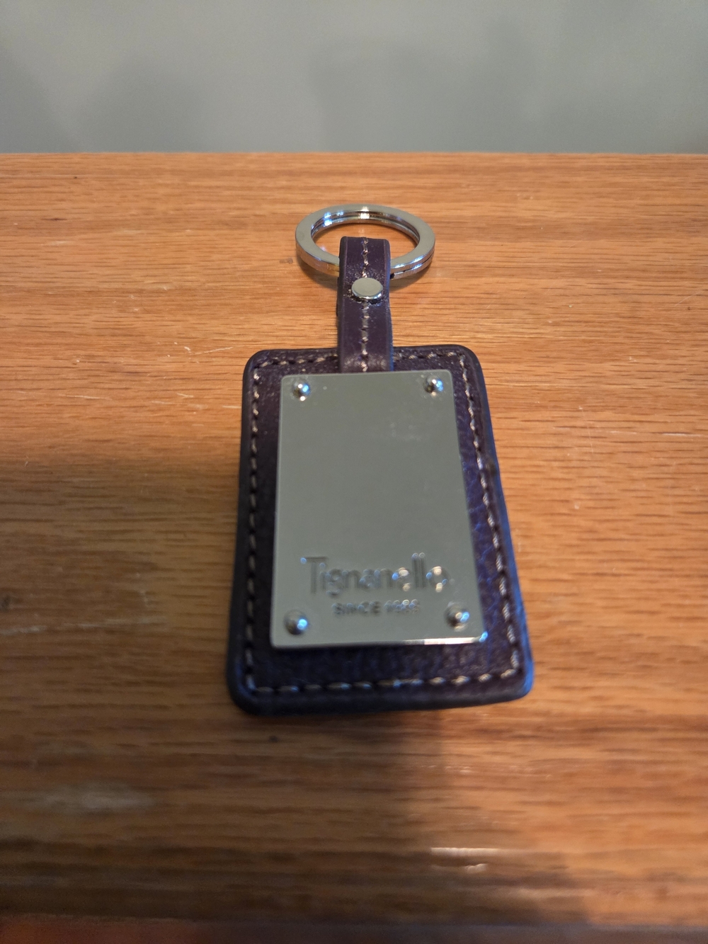 FREE with Purchase - Tignanello Purple Leather Key Ring with Metal Plaque